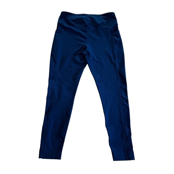 Mondetta Performance + Luxury Navy Leggings L | High Rise Stretch Athletic Pants - Picture 8 of 10